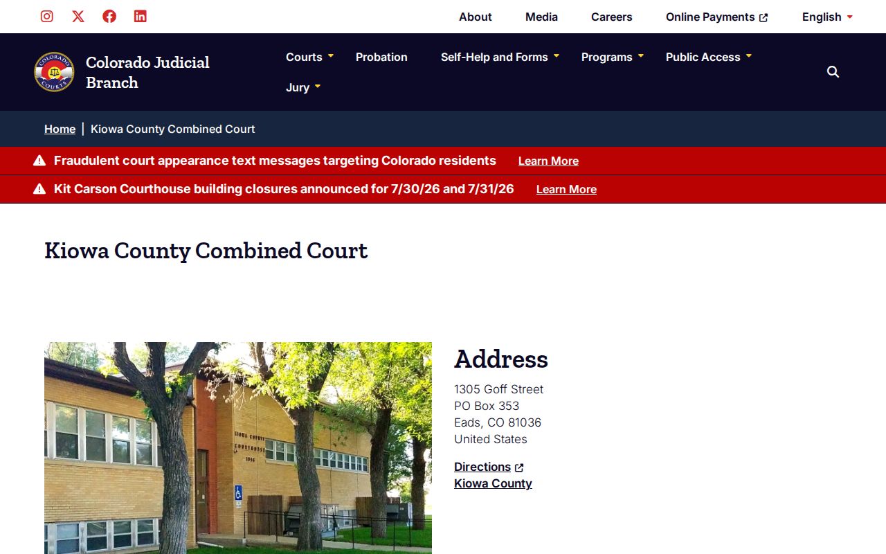 Kiowa County Combined Court source capture